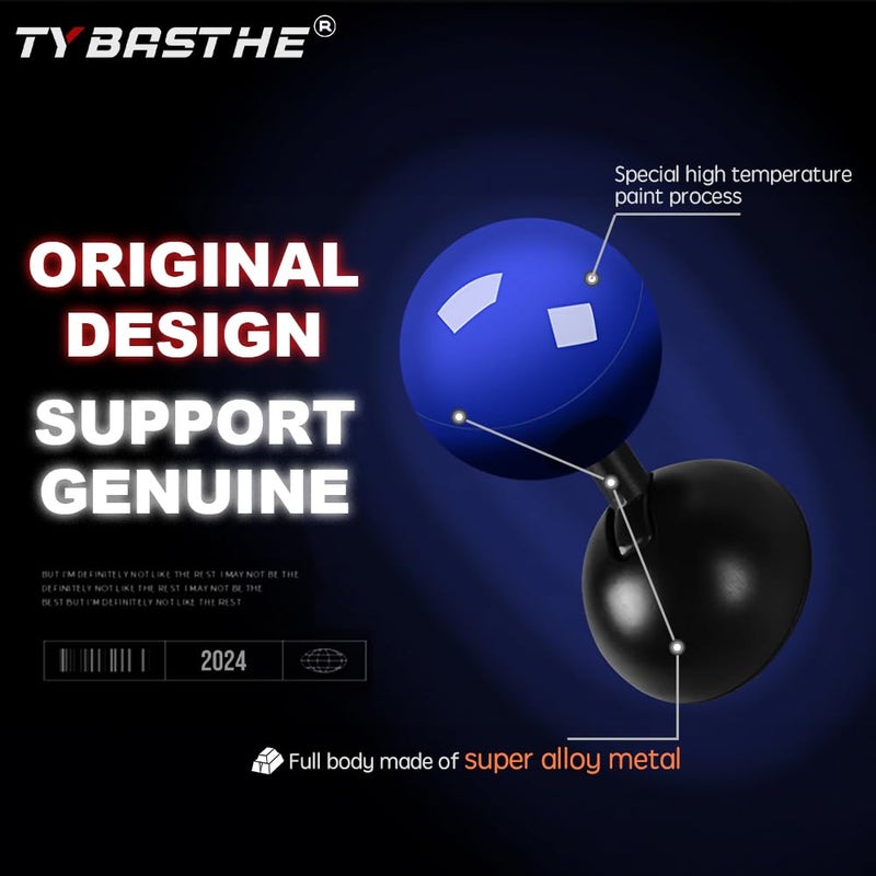Tybasthe 𝙊𝙧𝙞𝙜𝙞𝙣𝙖𝙡｜Push Start Button Cover, Metal Car Joystick Push to Start Car Joystick Starter Engine Start Stop Button Cover Car Ignition Button Cover Cool Car Accessories Interior Decorations Blue - Image 2